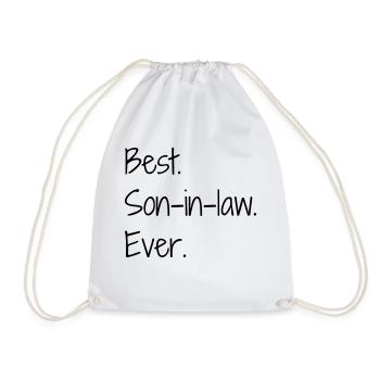 Son-in-law / Son in law / Marriage / Family - Drawstring Bag - white - Front