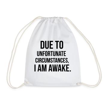 I am awake - Drawstring Bag - white - Front