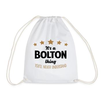 It's a bolton name thing stars never unde - Drawstring Bag - white - Front