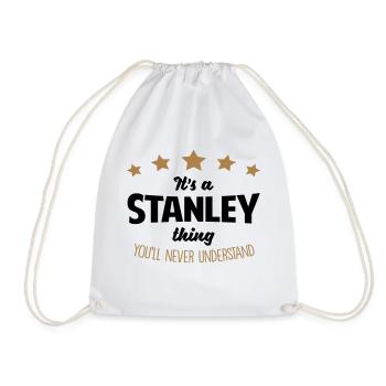 It's a stanley name thing stars never und - Drawstring Bag - white - Front