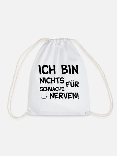 nichts_fuer_schwache_nerven - Turnbeutel - Weiß