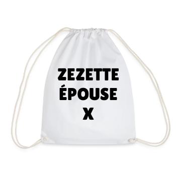 Zezette épouse X ! Le Père Noël est une ordure - Sac de sport léger - blanc - Devant