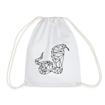 Snake - Drawstring Bag - white - Front