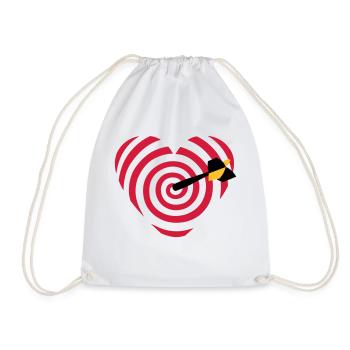 fléchettes de cible cardiaque - Sac de sport léger - blanc - Devant