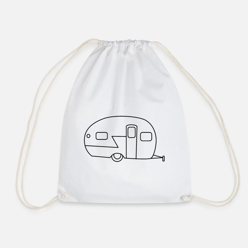 Caravan - Drawstring Bag - white