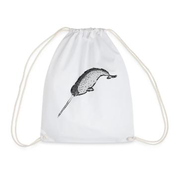 Narwal / Narwhal Design I - Turnbeutel - Weiß - Vorne