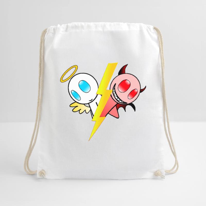 Engel oder Teufel. Gut oder böse. Lieb oder frech Turnbeutel