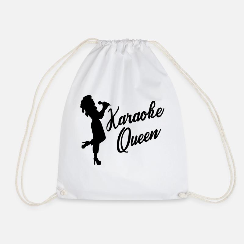 Karaoke Queen - Drawstring Bag - white