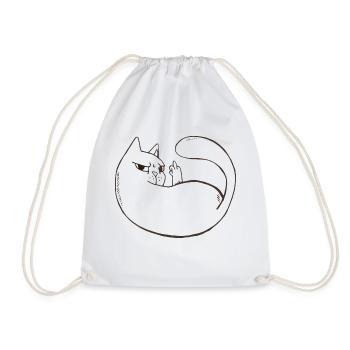 Chat méchant chat ami chat - Sac de sport léger - blanc - Devant