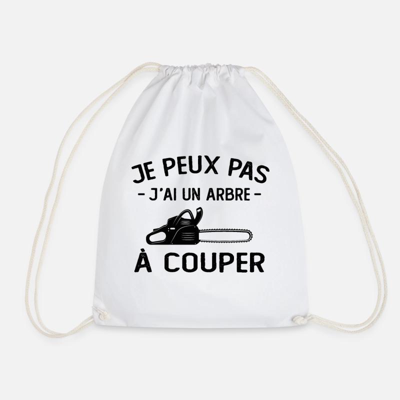 Je Peux Pas J'ai Un Arbre à Couper - Sac de sport léger - blanc