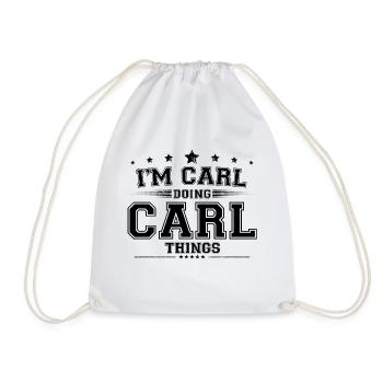 Je suis Carl en train de faire des choses Carl - Sac de sport léger - blanc - Devant