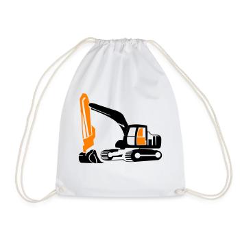 Excavatrice - Sac de sport léger - blanc - Devant