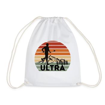 Ultra Trail Runner Sunset - Drawstring Bag - white - Front