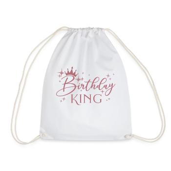 Birthday King - Cadeau de fête d’anniversaire cool pour hommes - Sac de sport léger - blanc - Devant