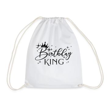 Birthday King - Cadeau de fête d’anniversaire cool pour hommes - Sac de sport léger - blanc - Devant