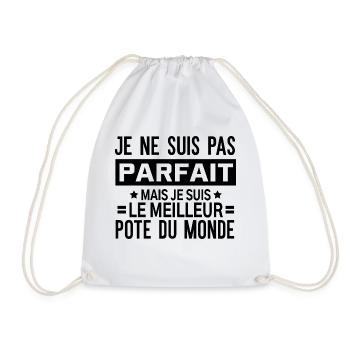 Pas parfait mais je suis le meilleur pote - cadeau - Sac de sport léger - blanc - Devant
