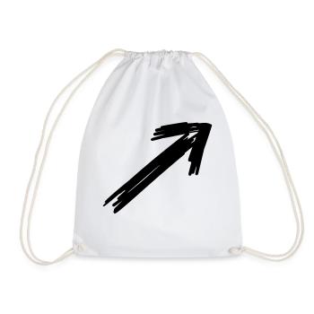 Arrow Symbol 19 Artboard 19 - Drawstring Bag - white - Front