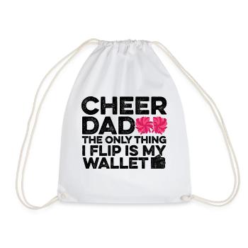Cheer Dad The Only Thing I Flip Is My Wallet Gymna - Turnbeutel - Weiß - Vorne