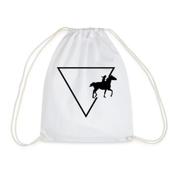 Triangle 1 and horse - (2) - Drawstring Bag - white - Front