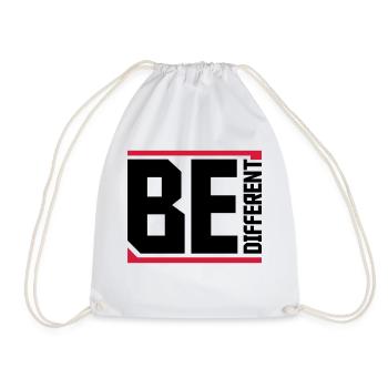 Be different Logo Design - Drawstring Bag - white - Front