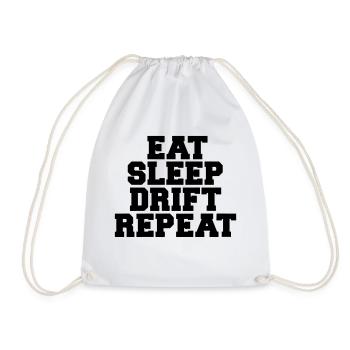 Eat Sleep Drift Repeat - Turnbeutel - Weiß - Vorne