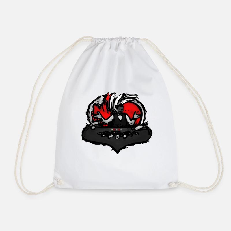Blackjack.red - Drawstring Bag - white