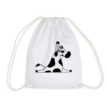 Une vache fait une idée cadeau pour les amateurs de yoga yoga - Sac de sport léger - blanc - Devant