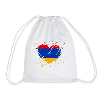 Armenien Herz - Turnbeutel - Weiß - Vorne
