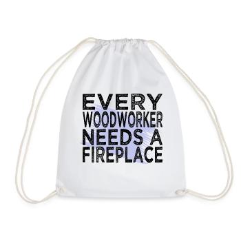union carpenter lumber felling statement - Drawstring Bag - white - Front