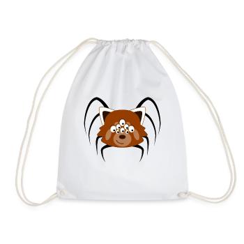 Panda roux déguisé en araignée pour Halloween - Sac de sport léger - blanc - Devant