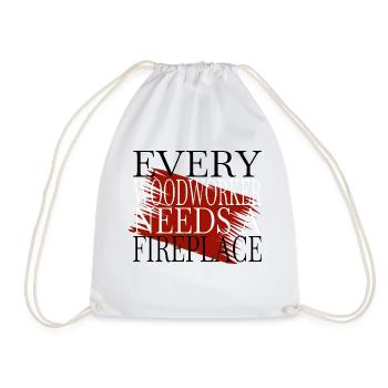 apprentice carpenter saw funny quote - Drawstring Bag - white - Front