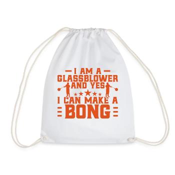 Glasbläserei Glasblasen Glasbläser Geschenk - Turnbeutel - Weiß - Vorne