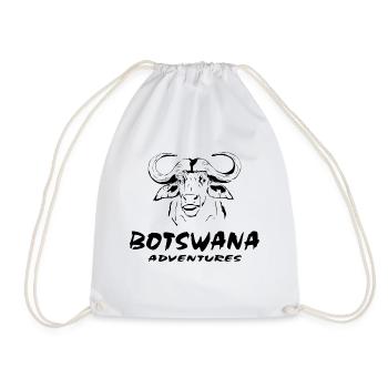 Botswana - Kaffern Büffel - Turnbeutel - Weiß - Vorne