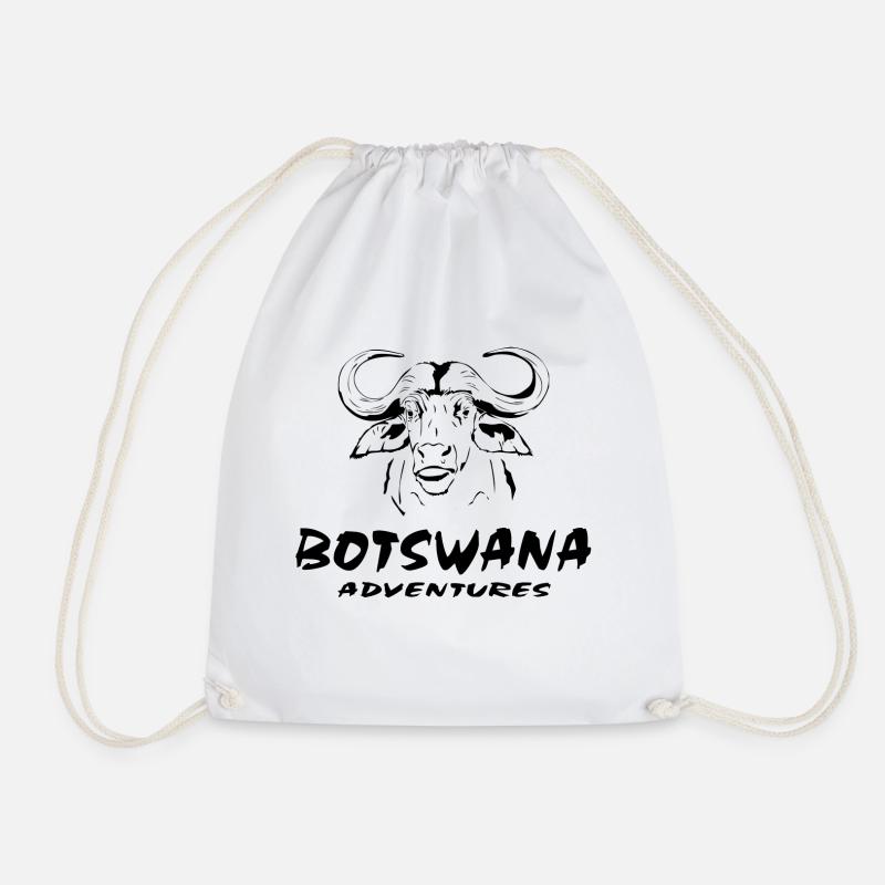 Botswana - Kaffern Büffel - Turnbeutel - Weiß