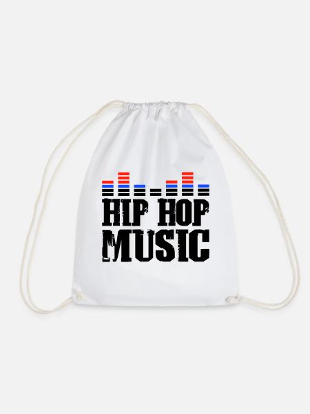 hip hop music - Turnbeutel - Weiß