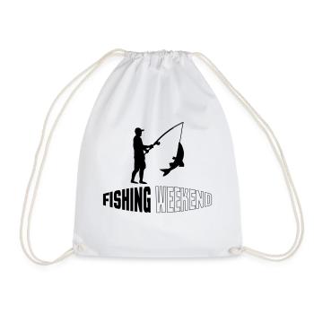 Fishing Weekend - Drawstring Bag - white - Front