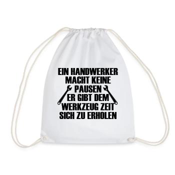 Handwerker Handyman Handwerk Werkzeug Baustelle - Turnbeutel - Weiß - Vorne