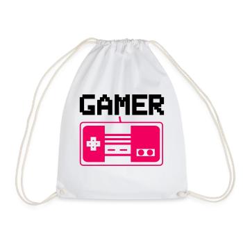 gamer - Turnbeutel - Weiß - Vorne