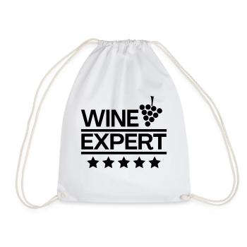 Wine Expert Sommelier - Drawstring Bag - white - Front