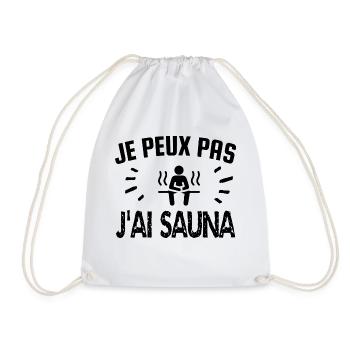 je peux pas j'ai sauna - Sac de sport léger - blanc - Devant