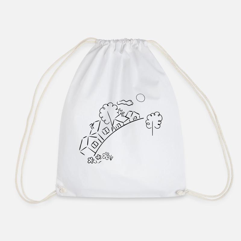 the world as I like it - Drawstring Bag - white