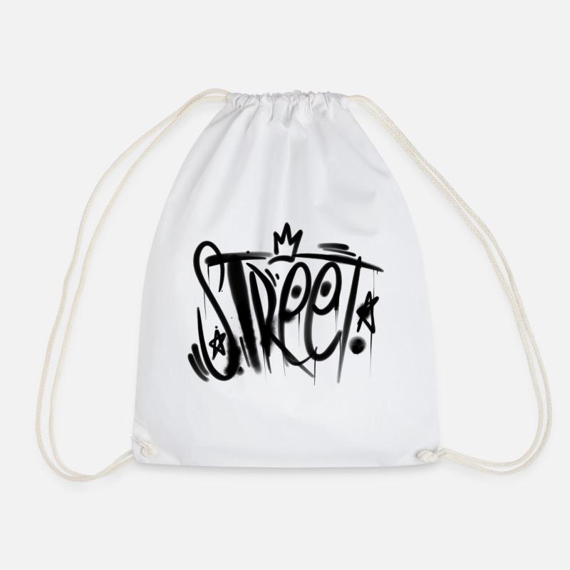 Street - Drawstring Bag - white