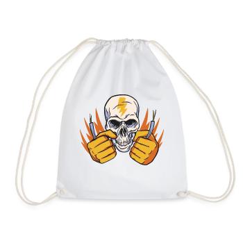 Electrician Profession Design - Drawstring Bag - white - Front