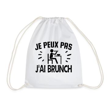 je peux pas j'ai brunch - Sac de sport léger - blanc - Devant