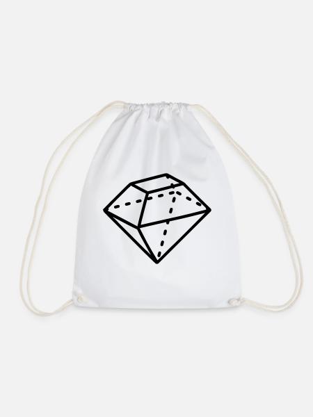 Diamant Mathematische Form - Turnbeutel - Weiß