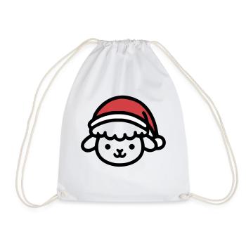 Christmas Cute Sheep - Drawstring Bag - white - Front