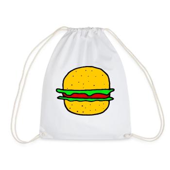 Great hamburger - Drawstring Bag - white - Front