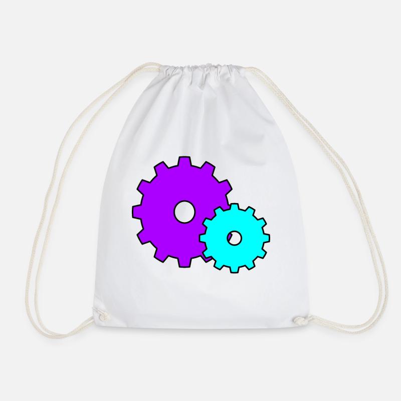 Clockwork - Drawstring Bag - white