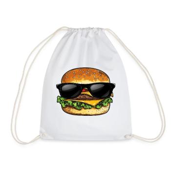 Hamburger Lunettes de soleil Burger - Sac de sport léger - blanc - Devant