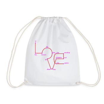 xoxo love you amore Flowers Women Valentine day 14 - Drawstring Bag - white - Front